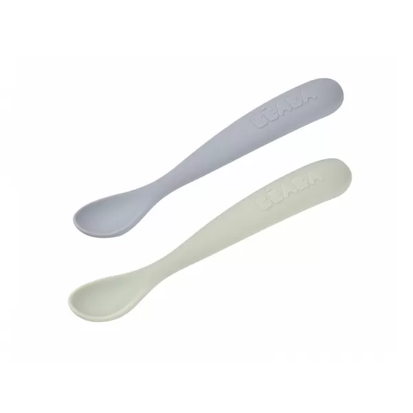 Beaba První lžičky silikonové 2 ks s pouzdrem