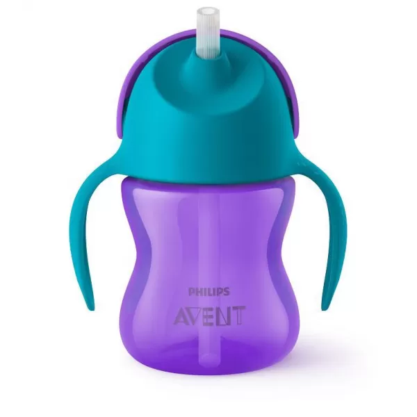 Philips AVENT Hrneček s ohebným brčkem 200 ml +dárek PETITE&MARS Miska 6m+