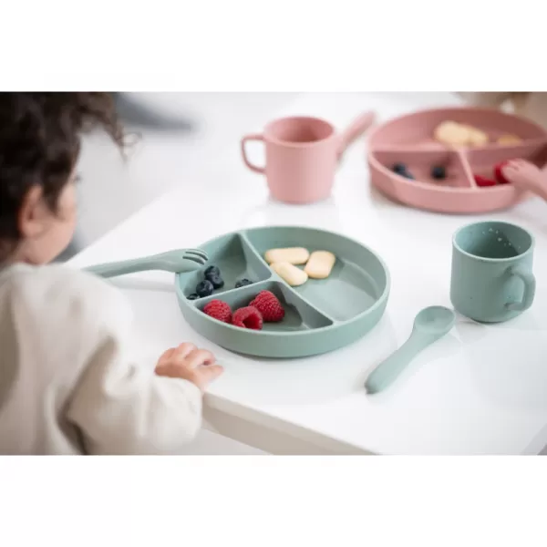 KikkaBoo Příbor 2-dílný Platinum Silicone