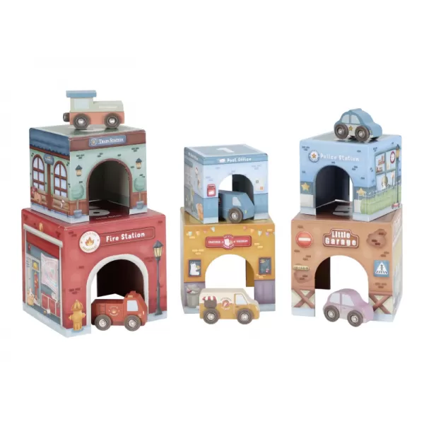 Little Dutch Kostky stohovací s autíčky