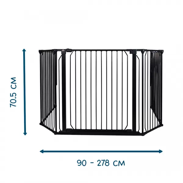 Baby Dan Univerzální prostorová zábrana BabyDan Carl XX Wide, černá