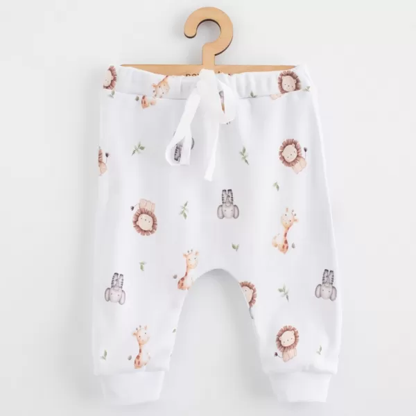 New Baby Dětské bavlněné kalhoty Jogger For Babies safari