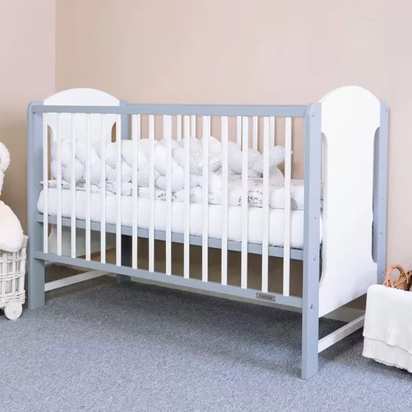 New Baby Dětská postýlka ELSA bílo-šedá