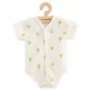 New Baby Kojenecké celorozepínací body s krátkým rukávem z organické bavlny Olivy