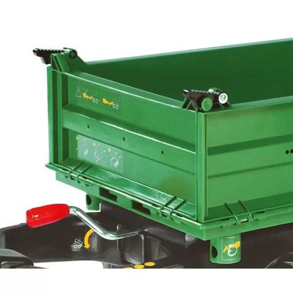 Milly Mally Sklápěcí 2 nápravový traktorový přívěs Rolly Toys Mega Trailer zelený