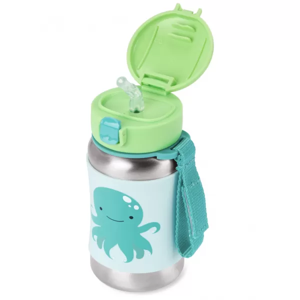 SKIP HOP Spark Style Láhev s brčkem na vodu nerez 12m+