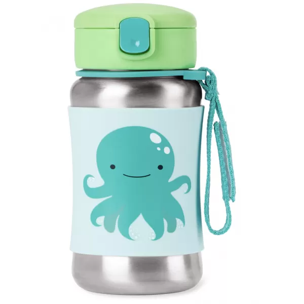 SKIP HOP Spark Style Láhev s brčkem na vodu nerez 12m+