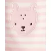 CARTER'S Overal na zip fleece Sleep & Play růžový Deer pocket dívka PRE/vel.46