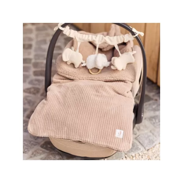 Jollein Fusak do autosedačky Cloudy Rib Milky Coffee