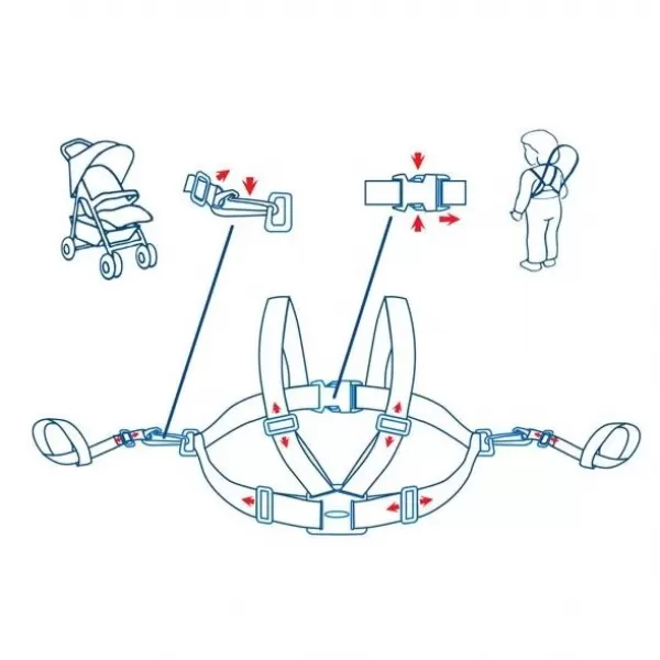 BABYONO Popruhy na dítě tmavomodré 6m+