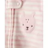 CARTER'S Overal na zip fleece Sleep & Play růžový Deer pocket dívka PRE/vel.46