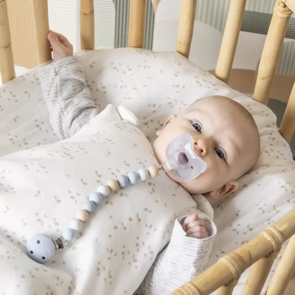 NATTOU Klip na dudlík silikonový multicolors blue bez BPA