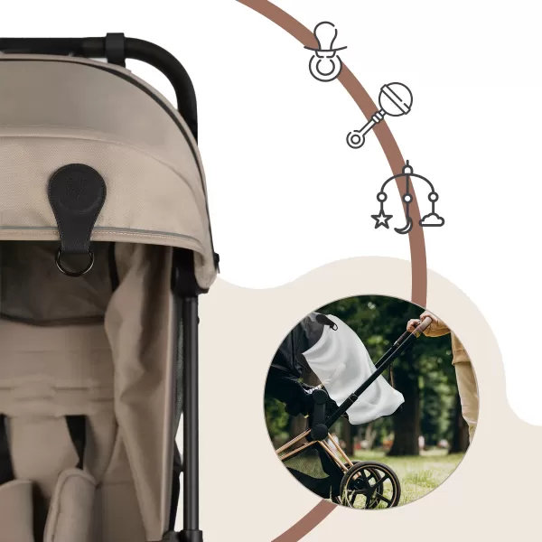 Sipo Magnetické klipy na kočárek, 2ks, černá