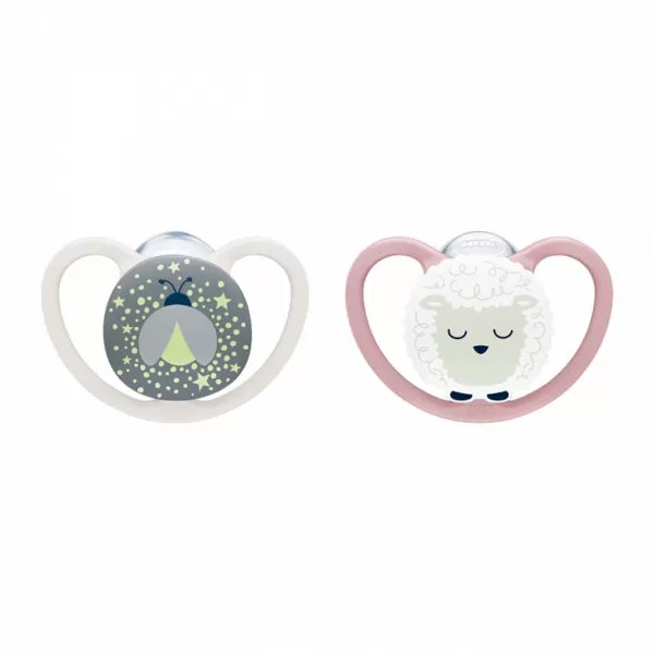 Nuk Dudlík Perfect Match Air Night FIREFLY/SHEEP 0-6m 2ks box