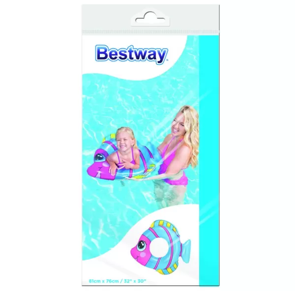 Bestway Dětský nafukovací kruh ve tvaru rybky modrý