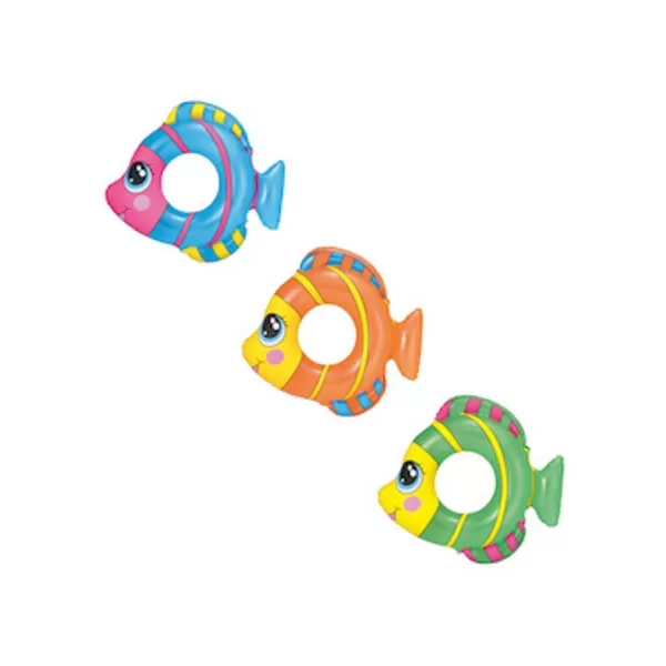 Bestway Dětský nafukovací kruh ve tvaru rybky modrý