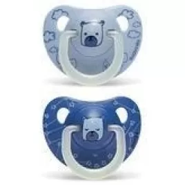 Suavinex ŠIDÍTKO DEN&NOC Anatomické SILIKON 6-18 m - 2 ks