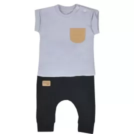 Koala Kojenecké tepláčky a tričko Koala Summer Boy černo-šedé