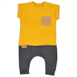 Koala Kojenecké tepláčky a tričko Koala Summer Boy černo-šedé