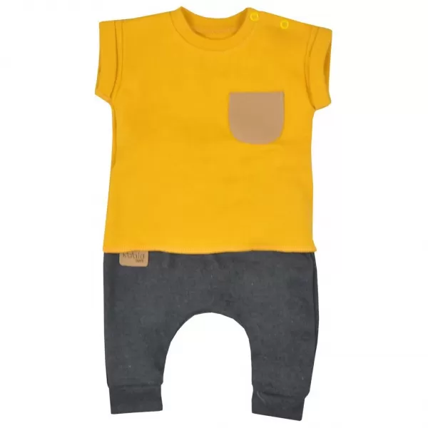 Koala Kojenecké tepláčky a tričko Koala Summer Boy černo-šedé