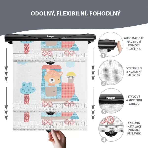 Zopa Sluneční clona do auta rolovací