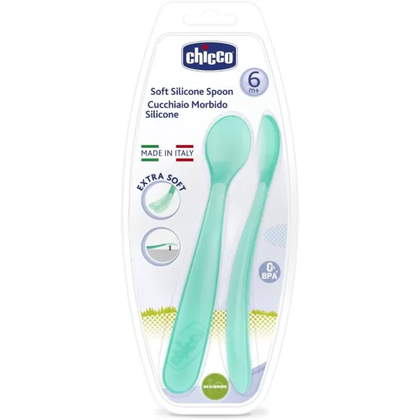 Chicco Lžička silikonová 2 ks 6m +