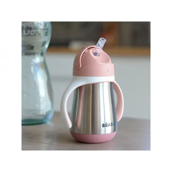 Beaba Hrnek termoizolační s brčkem nerez 250ml