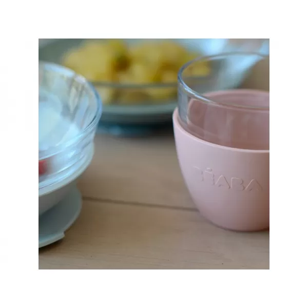 Beaba Jídelní sada skleněná s přísavkami