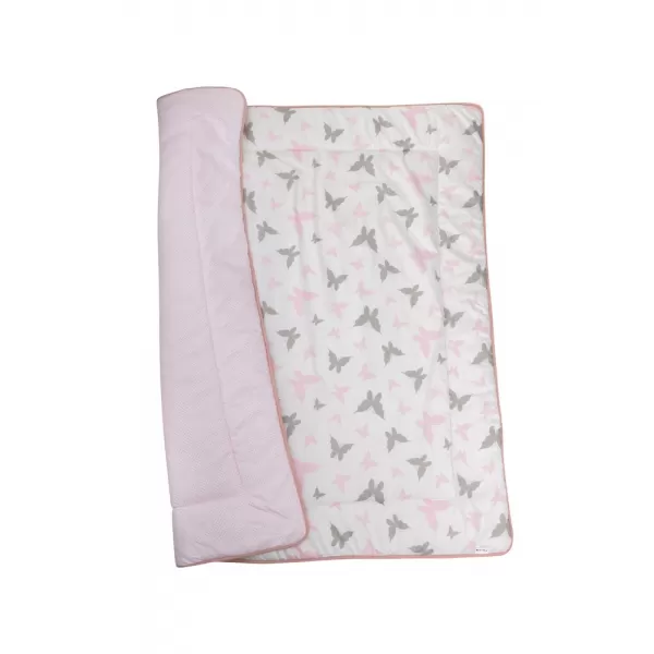 Bomimi HRACÍ deka 120x120, bavlna, oboustranná motýlci, růžová