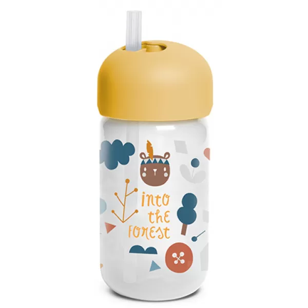 Suavinex Lahvička s brčkem FOREST 340 ml