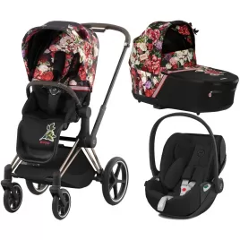 CYBEX Rám Priam 4.0, Seat Pack, Lux Carry Cot + Cloud T i-Size Spring Blossom