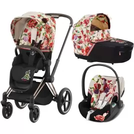 CYBEX Rám Priam 4.0, Seat Pack, Lux Carry Cot + Cloud T i-Size Spring Blossom