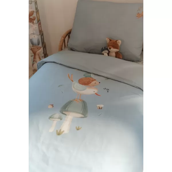 Little Dutch Povlečení 150x120 a 50x60 cm Forest Friends Blue