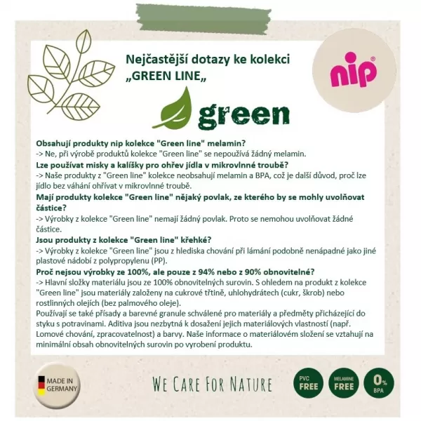 NIP GREEN line talířek, 2ks